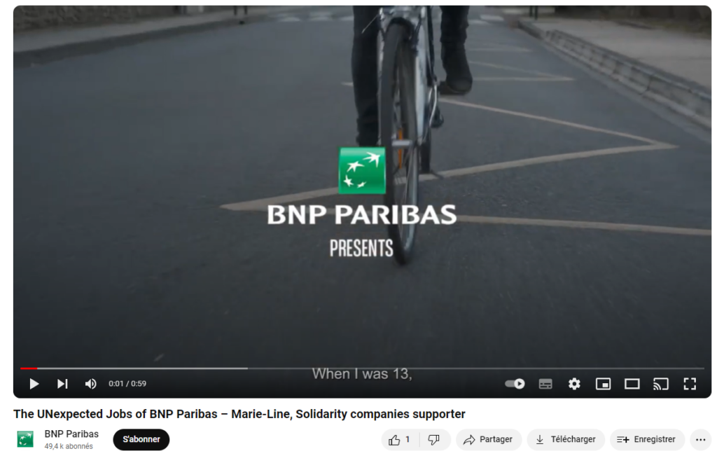 The UNexpected Jobs of BNP Paribas – Marie-Line, Solidarity companies supporter